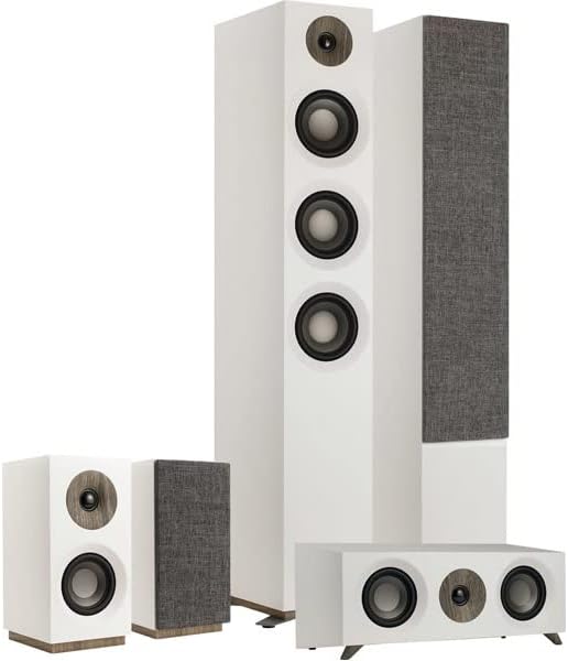 Nein Auslaufartikel (Produktion durch JAMO Studio 8 Heimkinosystem Weiß mit Dolby Atmos, 8 Ohm, dynamischem Klang – 1064387