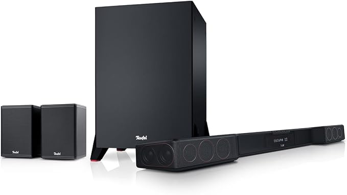 Lautsprecher Teufel Teufel CINEBAR DUETT Surround Power Edition 4.1-Set mit Subwoofer & kabellosen Aktiv Rear-Speakern, Dolby Audio, Bluetooth, HDMI