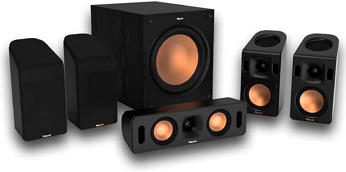 Klipsch 5.1.4 Heimkinosystem mit Dolby Atmos und R-100SW Subwoofer für maximalen Kinosound – 1069177