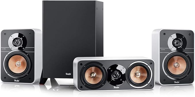 Nein Auslaufartikel (Produktion durch Teufel Ultima 40/20 5.1 Ausbau-Set 2018 mit Center, Subwoofer und Regallautsprechern in Weiß
