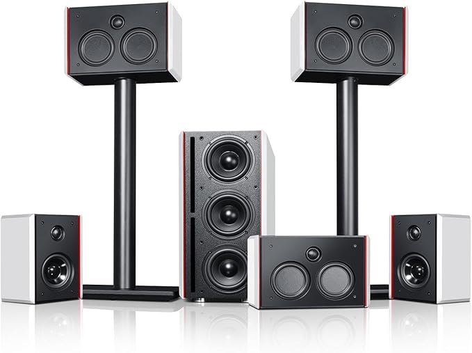 Nein Auslaufartikel (Produktion durch Teufel System 4 THX 5.1 Heimkino-Lautsprechersystem weiß mit THX-Lizenz, Dipol-Surround und Hochleistungs-Subwoofer