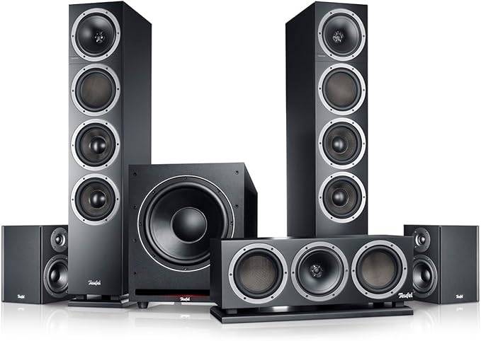 Lautsprecher Teufel Teufel Theater 500 5.1 Heimkino-Set mit Subwoofer, Dipol-Rear-Lautsprechern und optimiertem Sound für Filme, Musik und Gaming