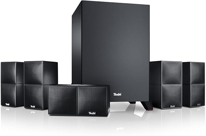 Nein Auslaufartikel (Produktion durch Teufel CUBYCON Power Edition 5.1 Heimkino Soundanlage mit mächtigem Subwoofer, Sprachfernbedienung, Micro-Lautsprecher aus Aluminium
