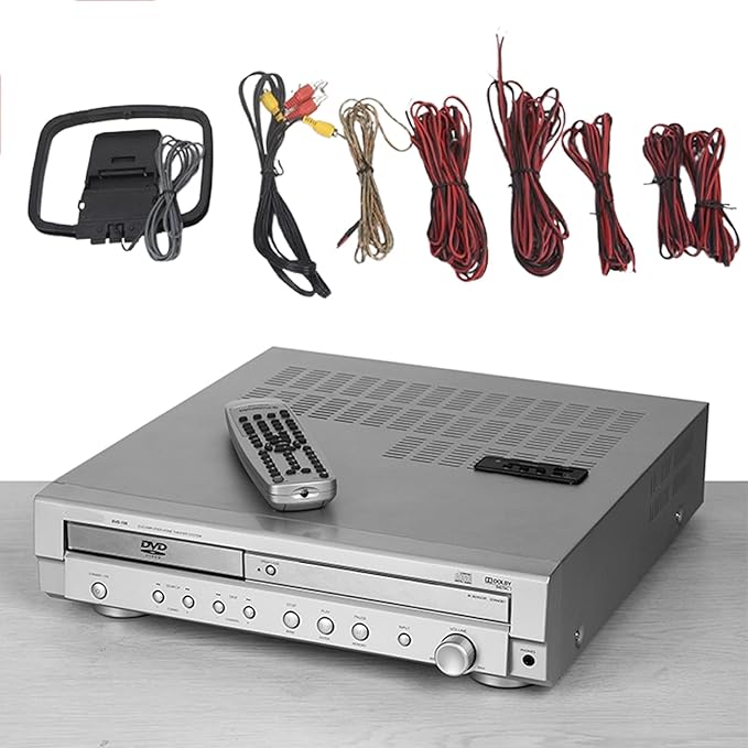 eqy0245003307 TYH DVD-Player 5.1 Surround Heimkino-System mit DVD/CD-Unterstützung, Glasfaser-Koaxialausgang & Kopfhörerüberwachung